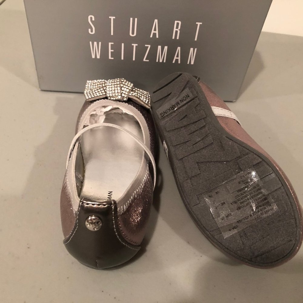 Stuart Weitzman Fannie Glitz Mary Jane Baby Shoes - Picture 2 of 13
